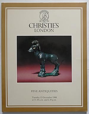 Christie's FINE ANTIQUITIES. Tuesday 13 December 1988. CATALOGUE