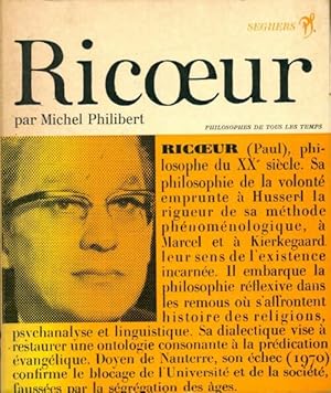 Imagen del vendedor de Ricoeur - Michel Philibert a la venta por Book Hmisphres