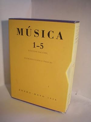 Revista Música 1-5 Edición facsímil ( Enero-Mayo 1938) Incluye un tomo de introducción e índices