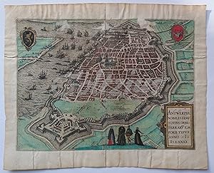 Bird's eye map of Antwerp