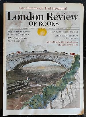 Bild des Verkufers fr London Review Of Books 10 May 2001 / Tony Harrison - Two Poems, "Queuing for Charon" and "Uber al." / Hilary Mantel "The dead are all around us / Hugo Williams "Dear Room (poem)" / Perry Anderson "On Sebastiano Timpanaro" / Jonathan Ree "Tummy-Talkers" / Jeremy Harding At the British Museum / David Bromwich "Who had the most fun?" / Adewale Maja-Pearce "Onitsha Home Movies" / Frank Kermode "Nutmegged" / Michael Rogin "The Ugly Revolution" zum Verkauf von Shore Books