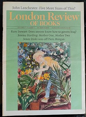 Immagine del venditore per London Review Of Books 31 March 2005 / Jenny Diski "Mirror Images" / John Lanchester "What is Labour for?" / Rory Stewart "Degrees of Not Knowing" / John Bossy "A pig shall come forth" / Jeremy Harding "Mother One, Mother Two" / T J Clark "Manet and Monet and Marx and Freud" (poem) / Theo Tait "Fancy Patter" / Peter Campbell at the National Gallery / Thomas Karshan "Batsy" / Michael Friedman "What Works" / Gillian Darley "The Undesired Result" Andrew Saint "Swiping at Suburbs" / Susan Pedersen "Brotherly Love" venduto da Shore Books