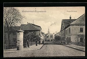 Ansichtskarte Wolfenbüttel-Auguststadt, Litfasssäule an der Auguststrasse