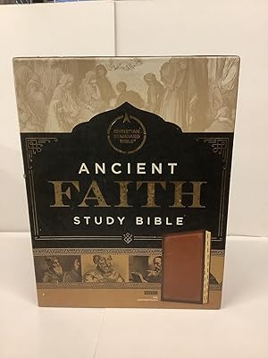 Ancient Faith Study Bible, Indexed Tan Leathertouch, Christian Standard