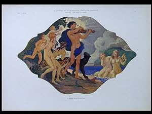 MAX COLOMBO, ORPHEE, ORPHEUS - PLANCHE 1911 - ART NOUVEAU