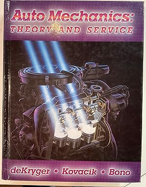 Imagen del vendedor de AUTO MECHANICS Theory and Service a la venta por Riverow Bookshop