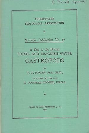 Seller image for A Key to the British Fresh- and Brackish-Water Gastropods with notes on their ecology for sale by PEMBERLEY NATURAL HISTORY BOOKS BA, ABA