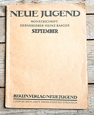 Image du vendeur pour Neue Jugend. Monatsschrift. Heft Neun. September. Erstes Jahr. mis en vente par Antiquariat Thomas Rezek