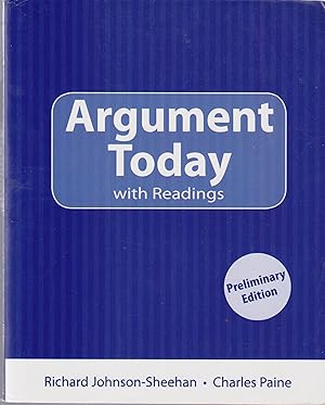 Bild des Verkufers fr Argument Today with Readings - Preliminary Edition zum Verkauf von Robinson Street Books, IOBA