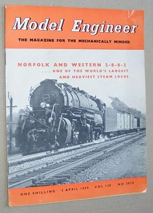 Imagen del vendedor de Model Engineer 2 April 1959, vol.120 no. 3019. The magazine for the mechanically minded a la venta por Nigel Smith Books