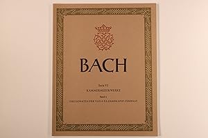 Bild des Verkufers fr BACH - DREI SONATEN FR VIOLA DA GAMBA UND CEMBALO. BWV 1027-1029 zum Verkauf von INFINIBU KG