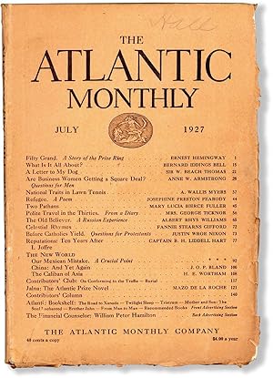 "Fifty Grand" [in] The Atlantic Monthly, Vol. 40, no. 1 (July 1927)