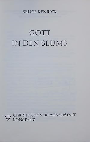 Seller image for GOTT IN DEN SLUMS. for sale by Antiquariat Bookfarm