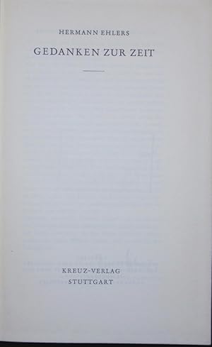 Seller image for Gedanken zur Zeit. for sale by Antiquariat Bookfarm
