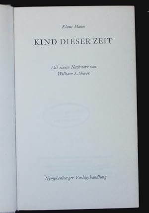 Seller image for Kind dieser Zeit. for sale by Antiquariat Bookfarm