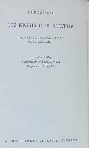 Seller image for Die Krisis der Kultur. for sale by Antiquariat Bookfarm