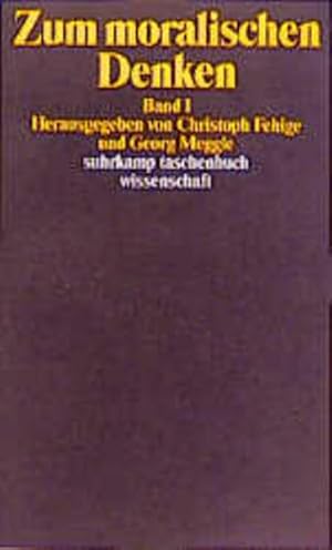 Bild des Verkufers fr Suhrkamp Taschenbuch Wissenschaft, Nr. 1122: Zum moralischen Denken, 2 Bde. zum Verkauf von Gerald Wollermann