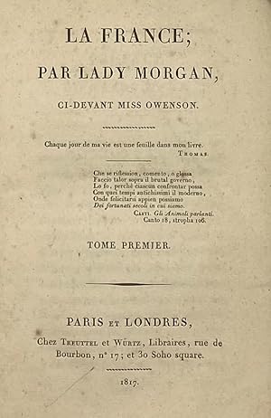 Seller image for La France. for sale by Librairie Historique F. Teissdre