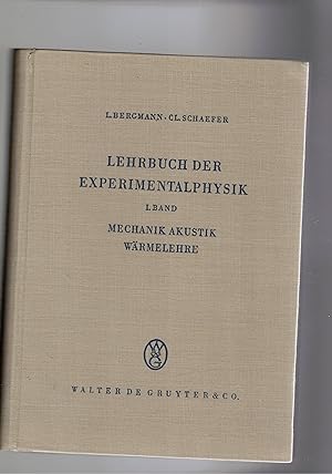 Imagen del vendedor de Leherbuch der experimentalphysik. I band Mechamik akustik Warmelehre. a la venta por Libreria Gull
