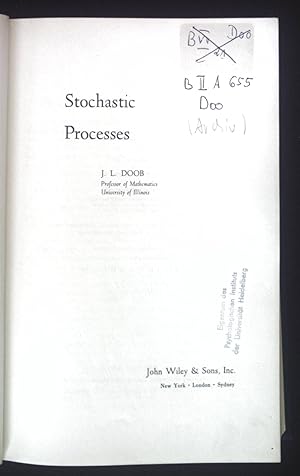 Bild des Verkufers fr Stochastic Processes zum Verkauf von books4less (Versandantiquariat Petra Gros GmbH & Co. KG)