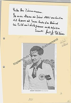 Bild des Verkufers fr Original Autograph Netti Schlienz / Robert Schlienz Nationalspieler Fussball /// Autogramm Autograph signiert signed signee zum Verkauf von Antiquariat im Kaiserviertel | Wimbauer Buchversand