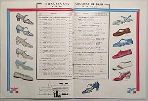 A l'Aigle, chaussures d'été. Première marque française. Eté 1933.