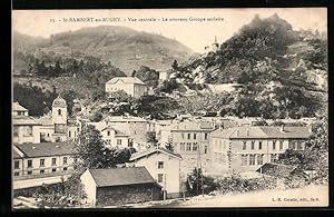 Carte postale St-Rambert-en-Bugey, Vue centrale, Le nouveau Groupe scolaire