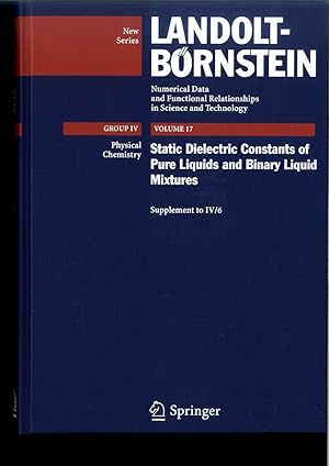 Seller image for Static Dielectric Constants of Pure Liquids and Binary Liquid Mixtures for sale by moluna