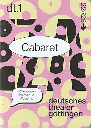 Imagen del vendedor de Programmheft Kander / Ebb CABARET Premiere 15. Oktober 2022 Spielzeit 2022 / 23 972 a la venta por Programmhefte24 Schauspiel und Musiktheater der letzten 150 Jahre