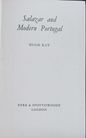 Seller image for Salazar and Modern Portugal. for sale by Librera y Editorial Renacimiento, S.A.
