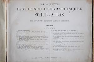 Bild des Verkufers fr Historisch-Geographischer Schul-Atlas. Zwei und Zwanzig illuminirte Karten in Kupferstich. zum Verkauf von Antiquariat Heubeck