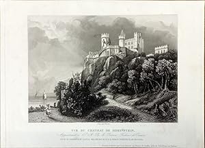 Rheinstein - Vue deu Chateau de Rheinstein. View of Rheinstein Castle . Aquatinta nach L. Bleuler...