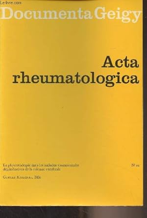 Bild des Verkufers fr Documenta Geigy - Acta rheumatologica n22 - La physiothrapie dans les maladies rhumatismales dgnratives de la colonne vertbrale zum Verkauf von Le-Livre