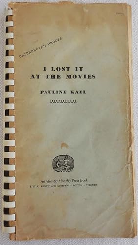 Imagen del vendedor de I Lost It At The Movies (Uncorrected Proof) a la venta por Derringer Books, Member ABAA