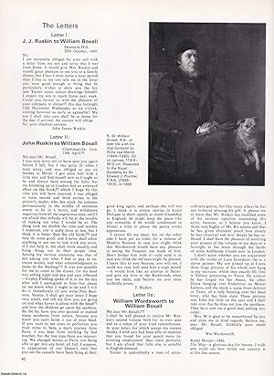 Bild des Verkufers fr John Ruskin and William Boxall; unpublished correspondence. An uncommon original article from Apollo, International Magazine of the Arts, 1967. zum Verkauf von Cosmo Books