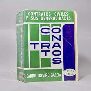 Bild des Verkufers fr Contratos Civiles Y Sus Generalidades R Trevio 1976 Ad6 zum Verkauf von Libros librones libritos y librazos