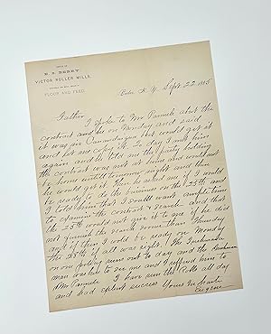 1885 Successful Victor, New York Entrepreneur s Manuscript Letter Filled with Urgent Business Mat...
