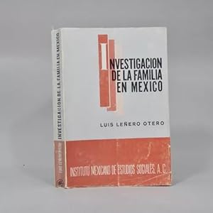 Seller image for Investigacin De La Familia En Mxico Luis Lereo O 1968 Ab3 for sale by Libros librones libritos y librazos