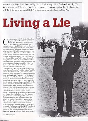 Bild des Verkufers fr Living a Lie: The Myths and Truths Surrounding Kim Philby. An original article from History Today magazine, 2010. zum Verkauf von Cosmo Books