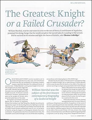 Image du vendeur pour William Marshal's Crusade to the Levant in 1183: Greatest Knight or Failed Crusader? An original article from History Today magazine, 2015. mis en vente par Cosmo Books