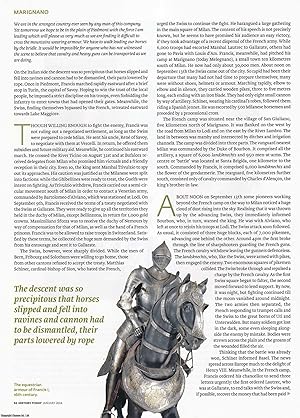 Immagine del venditore per King Francis I's Route across the Alps to Italy and the Bloody Battle of Marignano, 1515. An original article from History Today magazine, 2016. venduto da Cosmo Books