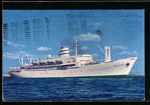 Bild des Verkufers fr Ansichtskarte Passagierschiff S. S. Theodor Herzl vor der Kste zum Verkauf von Bartko-Reher