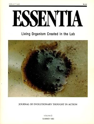 Imagen del vendedor de ESSENTIA: VOLUME 3, SUMMER 1982: Journal of Evolutionary Thought a la venta por By The Way Books