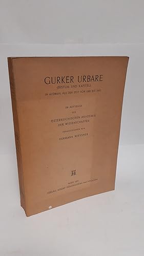 Bild des Verkufers fr Gurker Urbare (Bistum und Kapitel) In Auswahl aus der Zeit von 1285 bis 1502 zum Verkauf von Antiquariat Buchkauz