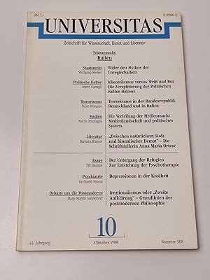 Universitas : Zeitschrift für Wissenschaft, Kunst und Literatur - 43. Jahrgang, Nr. 508 (10/1988)