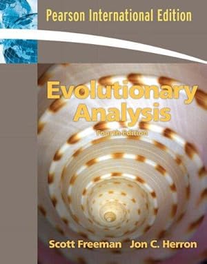 Imagen del vendedor de Evolutionary Analysis a la venta por WeBuyBooks