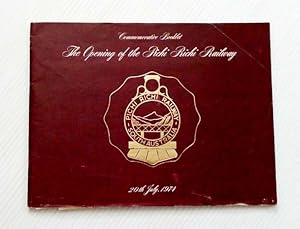 Seller image for The Opening of the Pichi Richi Railway, 20th July, 1974. Commemorative Booklet. for sale by Adelaide Booksellers