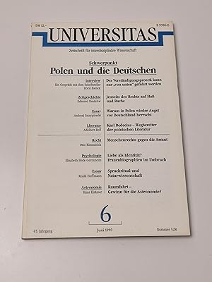 Universitas : Zeitschrift für interdisziplinäre Wissenschaft - 45. Jahrgang, Nr. 528 (6/1990)
