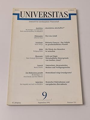 Universitas : Zeitschrift für interdisziplinäre Wissenschaft - 45. Jahrgang, Nr. 531 (9/1990)