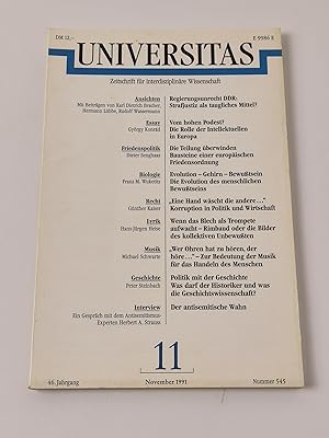 Universitas : Zeitschrift für interdisziplinäre Wissenschaft - 46. Jahrgang, Nr. 545 (11/1991)